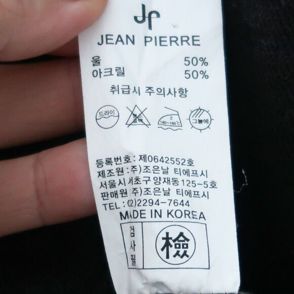 Jean Pierre VTG Mens Cardigan Large Gray Purple‎ Wool Blend Academia Grandpacore - Picture 5 of 10